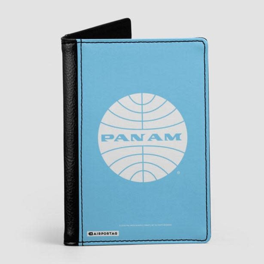 WHAT-2 Pan Am Logo Light Blue RFID Passport Cover