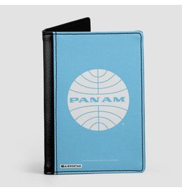 WHAT-1 Pan Am Logo Light Blue RFID Passport Cover