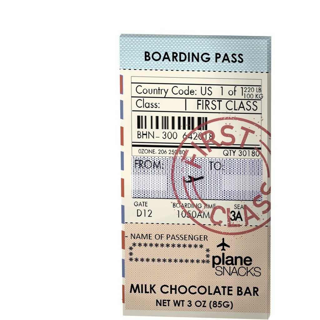 WHPWNS- Plane Snacks First Class Milk Chocolate Bar