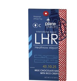 WHPWNS- Plane Snacks LHR Milk Chocolate with Rice Crisps Bar