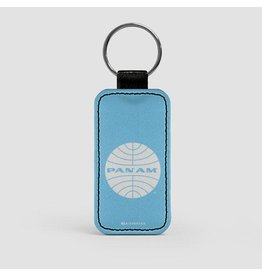 WHAT-2 Pan Am Logo Faux Leather Keychain