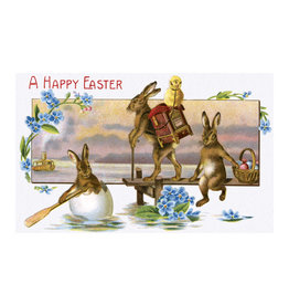 EAS Traveling Easter Rabbits Greeting Card