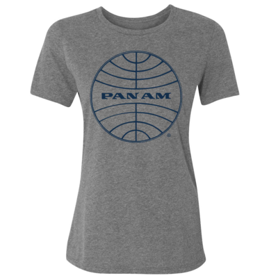 Womens Pan Am Logo Grey Tee