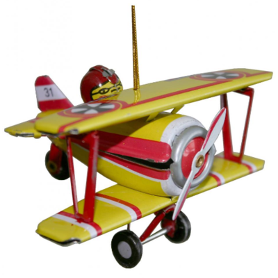 WHATC- Collectible Tin Biplane Ornament