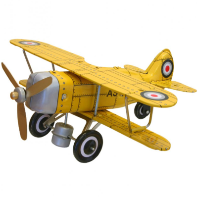 WHATC- Collectible 'Curtiss' Biplane Yellow