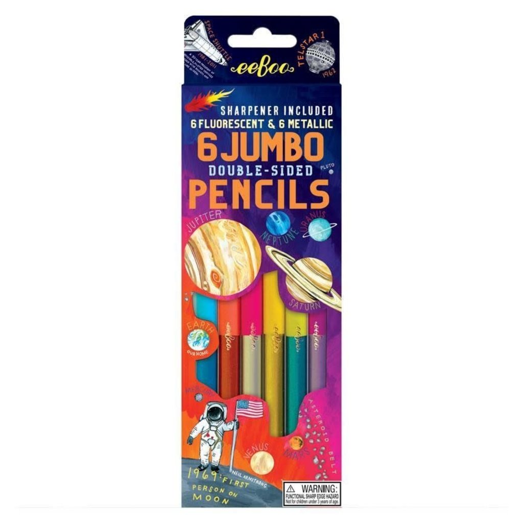 Solar System with 6 double-sided Jumbo pencils - Planewear