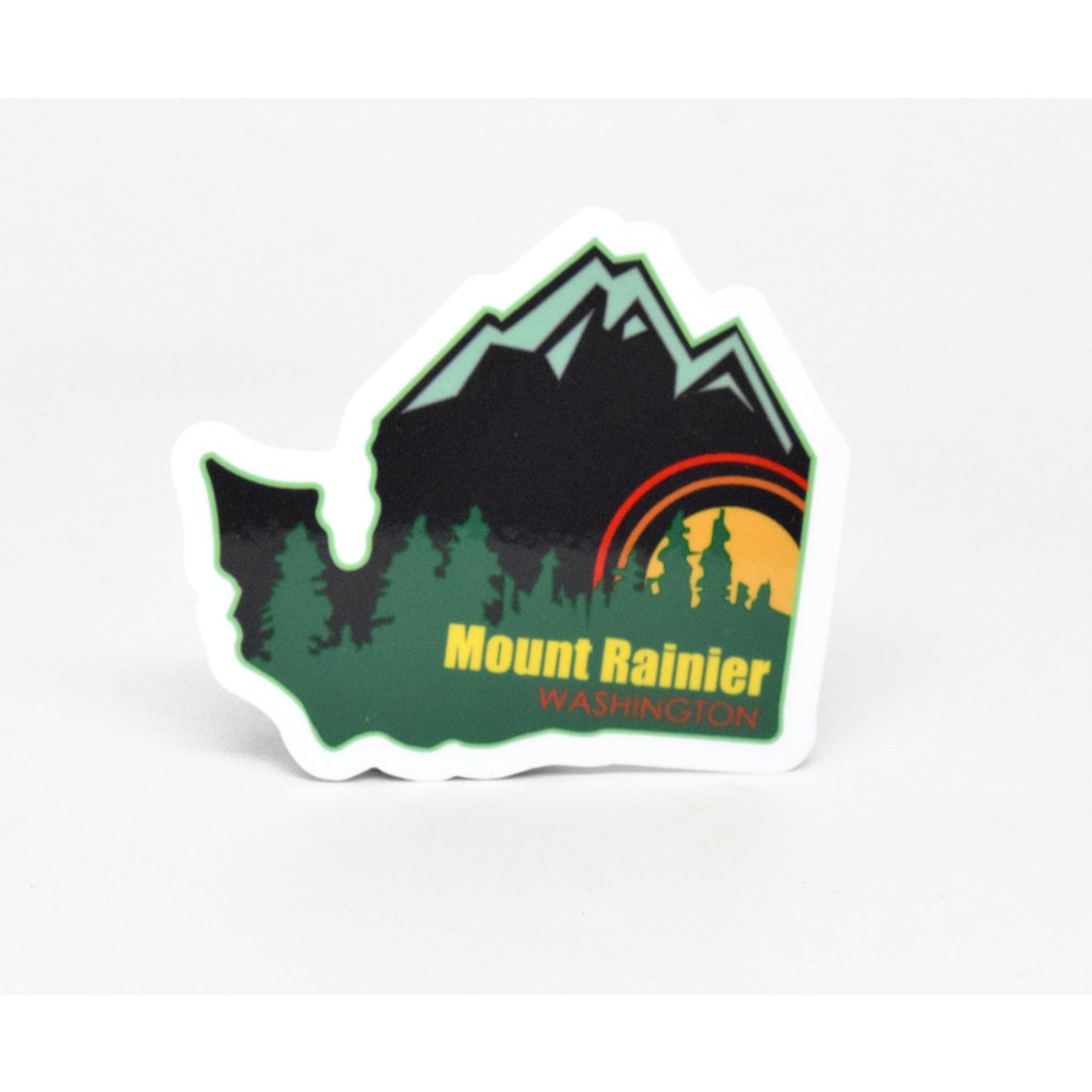 Mt Rainier Washington Die-Cut Sticker