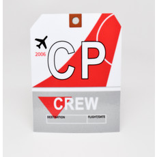 CP CREW Baggage Tag Die-Cut Sticker