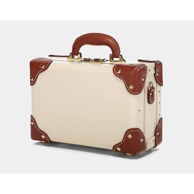 The Diplomat Cream Hatbox  Large Round Suitcase Hat Box Luggage