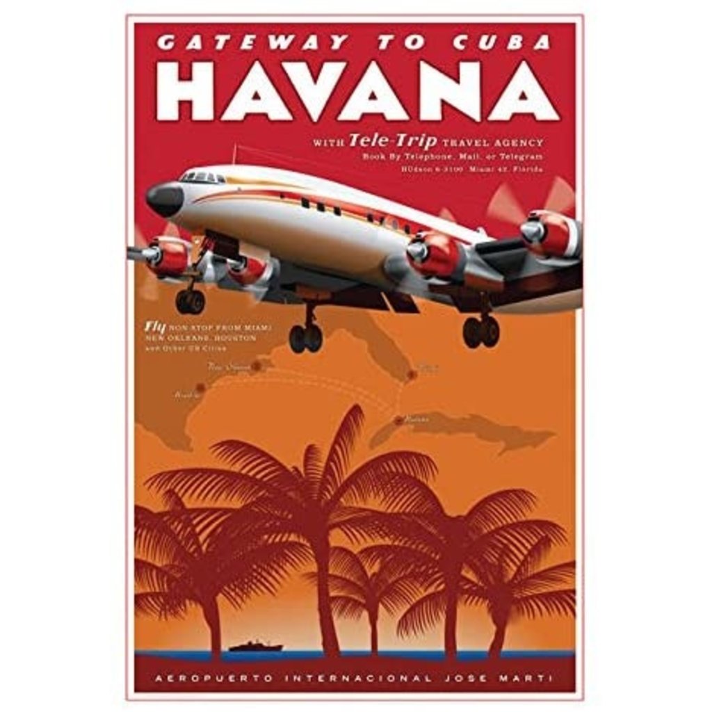 JAA Havana Jet Age Travel Poster 14x20
