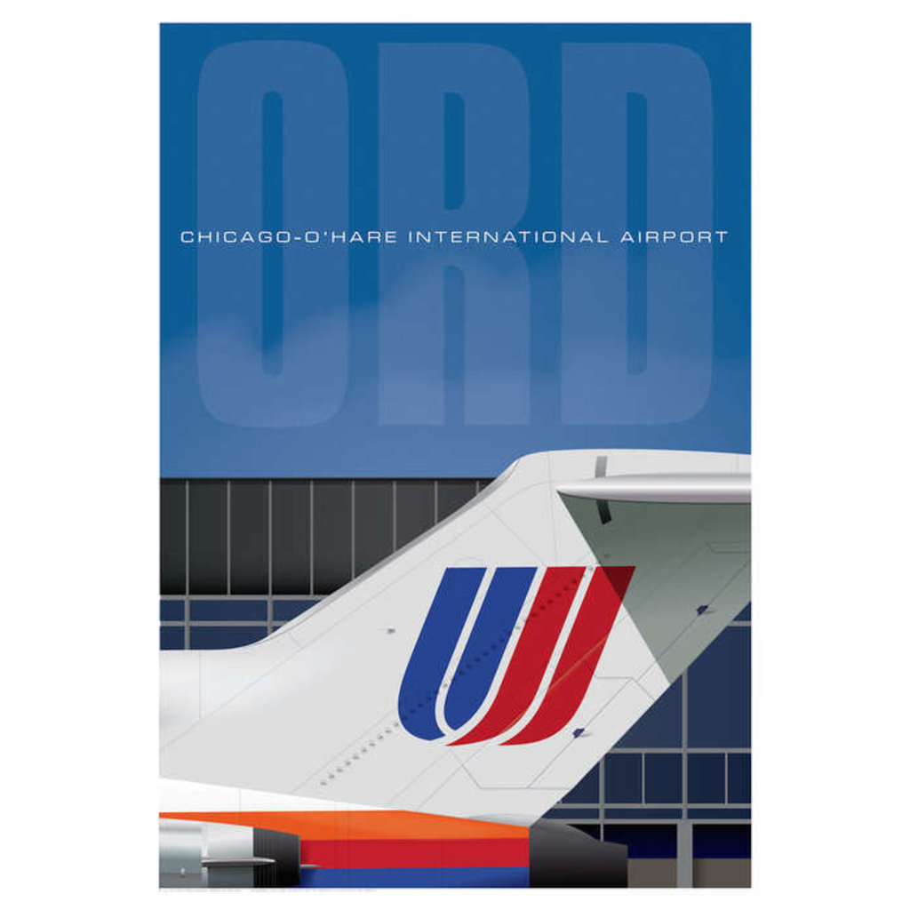 JAA ORD Chicago O'Hare Airport United 727 Art Print