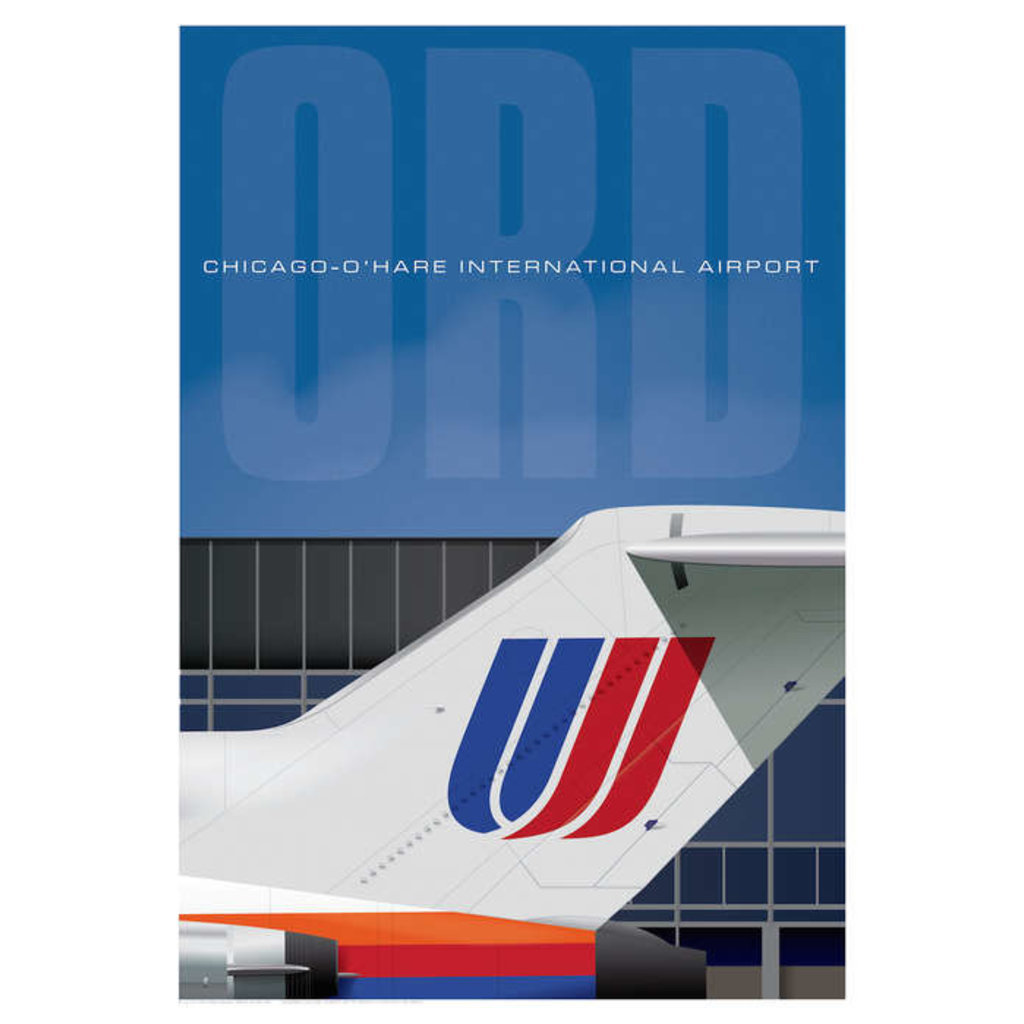 WHJAA ORD Chicago O'Hare Airport United 727 Art Print