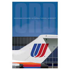 WHJAA ORD Chicago O'Hare Airport United 727 Art Print