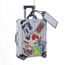 Glass Travel Luggage Ornament For Personalization
