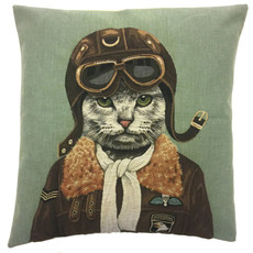 WHYW- Tapestry Cushion Cover Top Gun Cat