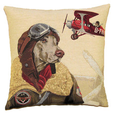 Tapestry Cushion Cover Red Bomber Pilot