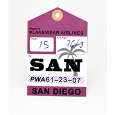 SAN Baggage Tag Die-Cut Sticker