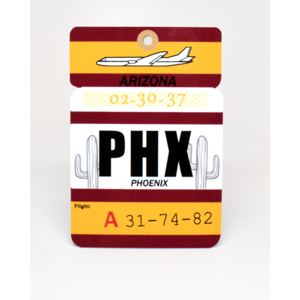 PHX Baggage Tag Die-Cut Sticker