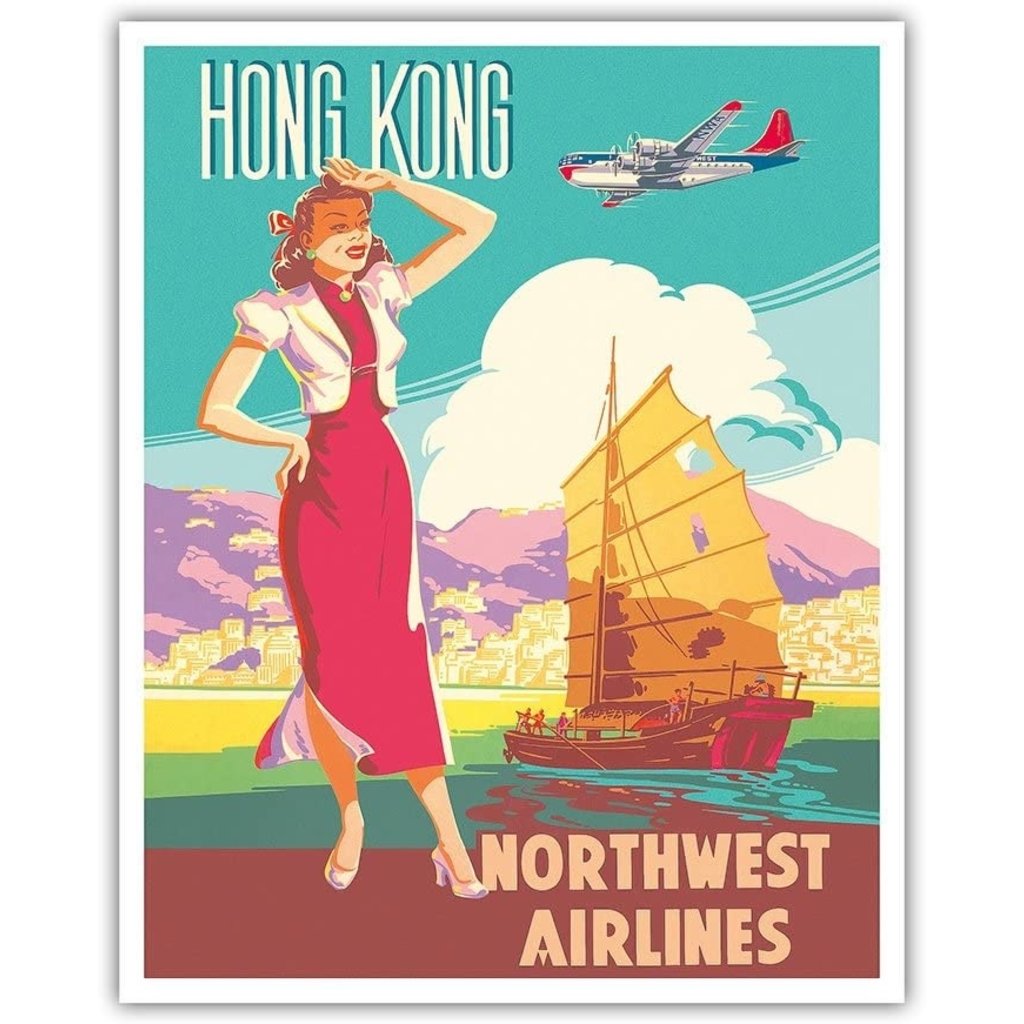 Northwest Orient Hong Kong Print 9x12