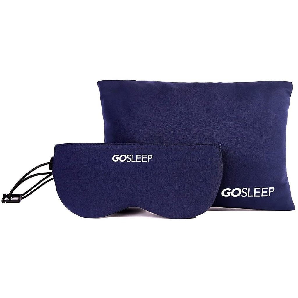 1GS- GOSLEEP 2 in 1 Travel Sleep Mask with Memory Foam Pillow-Navy