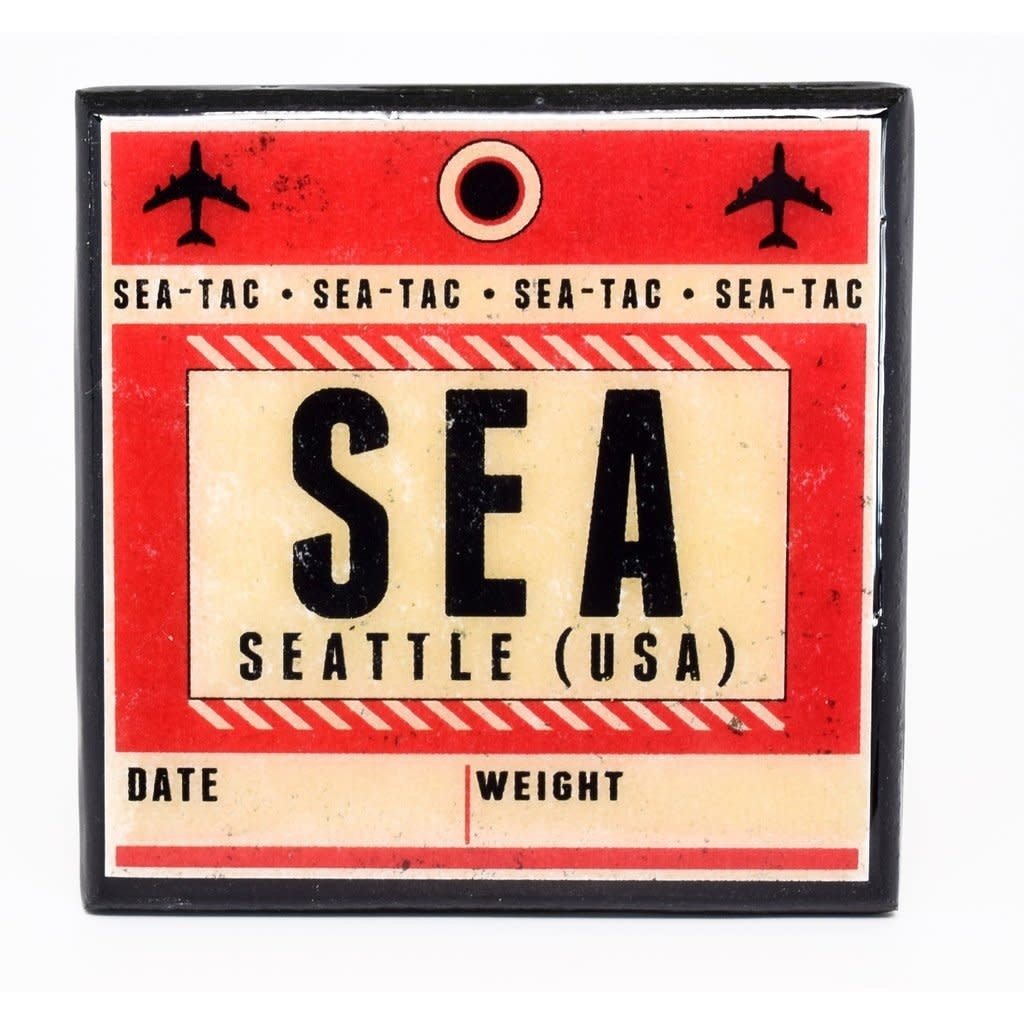 WHCR- Vintage Airport Coaster SEA (USA)-Red
