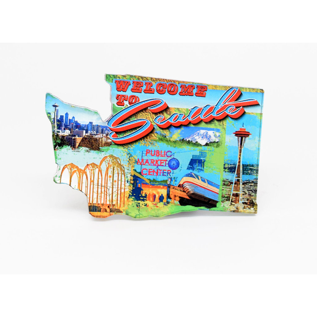MM- Welcome to Seattle Retro Acrylic Magnet