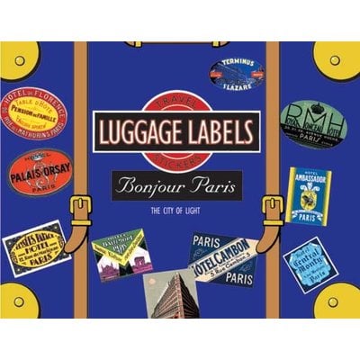 Bonjour Paris  Luggage Labels