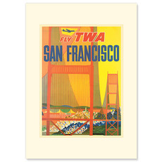 Fly to San Francisco Golden Gate Greeting Card