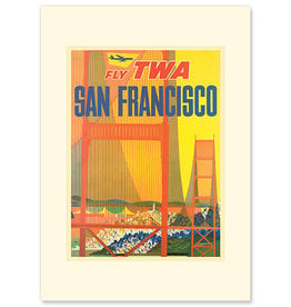 Fly to San Francisco Golden Gate Greeting Card