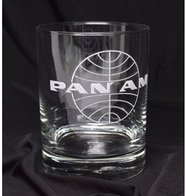 WH1MC- Pan Am Globe Logo Rocks Glass