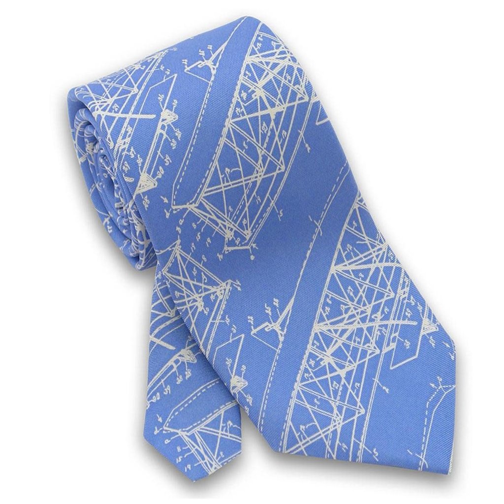 Wright Brothers Blue/Ivory Necktie