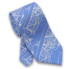 Wright Brothers Blue/Ivory Necktie