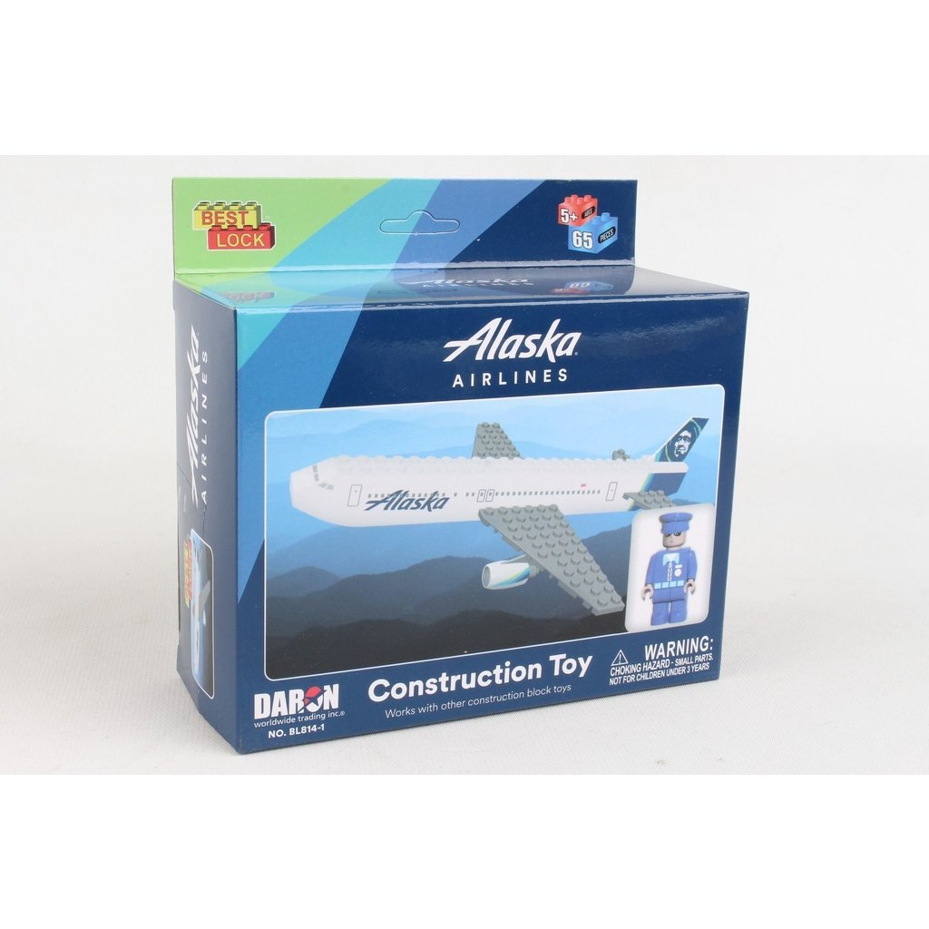 65 Piece BESTLOCK GIFT+PILOT Fits LEGO ALASKA AIR PLANE PLAY CONSTRUCTION TOY 