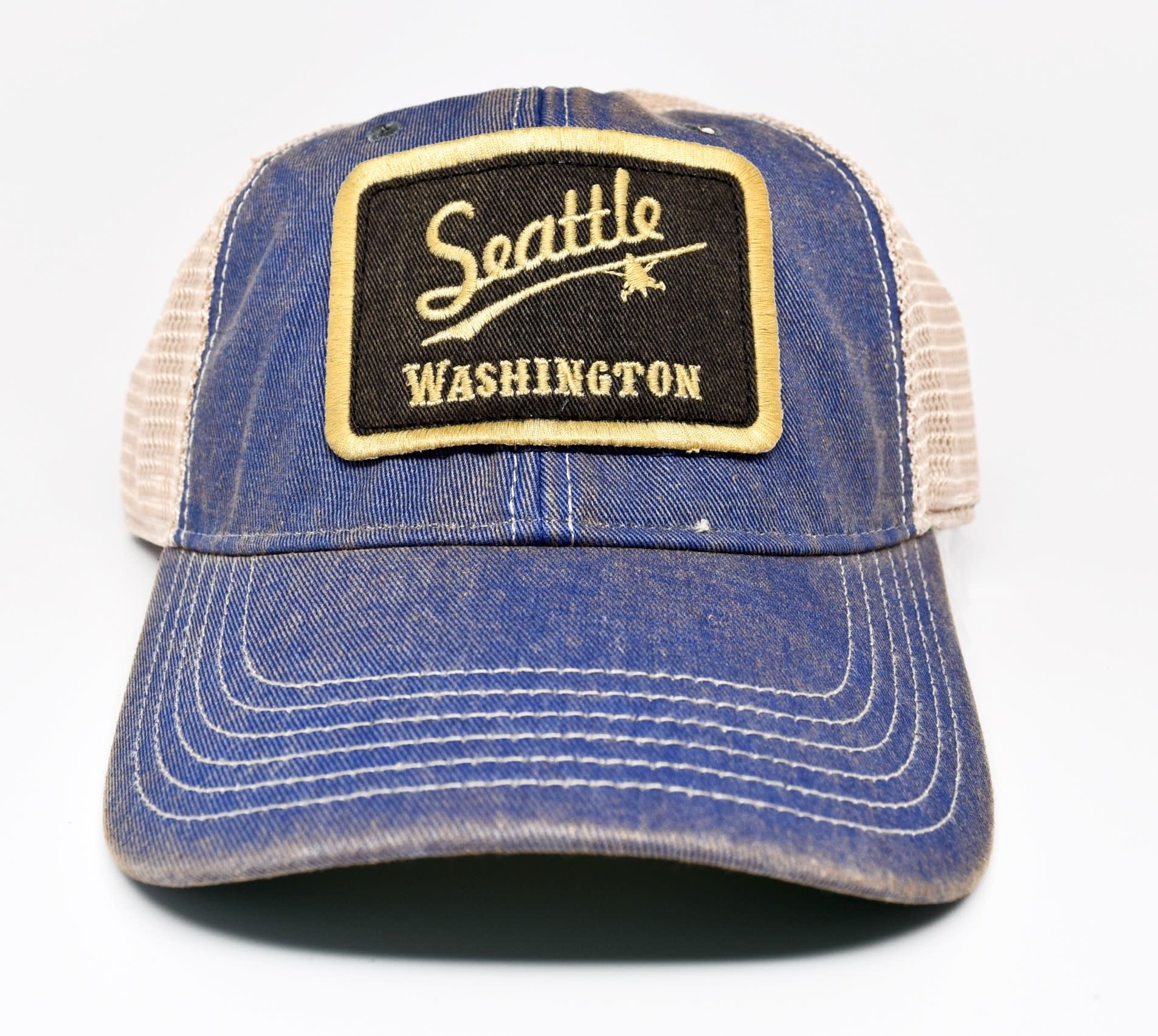 Seattle Vintage Trucker Cap Denim Blue - Planewear