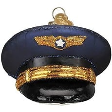 WHOWC- Old World Christmas Pilots Cap Ornament