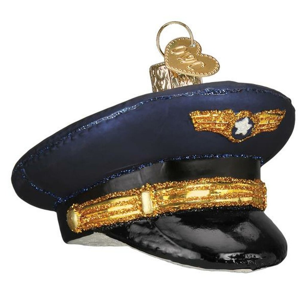 WHOWC- Old World Christmas Pilots Cap Ornament