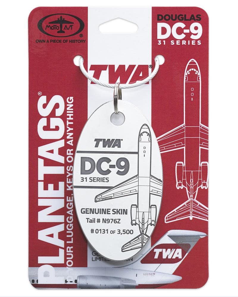AIRDO B767 TWA DC-9 ブリュッセル A320 実機タグ セット plane-tag-twa-dc-9-31-series-