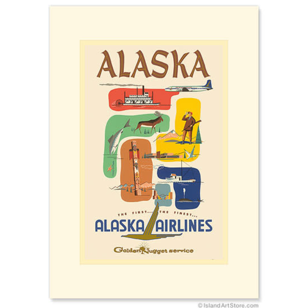 Alaska Airlines Golden Nugget Greeting Card