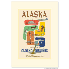 Alaska Airlines Golden Nugget Greeting Card