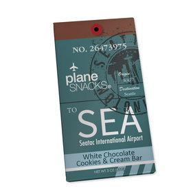 WHPWNS- Plane Snacks SEA Cookies n' Cream Chocolate Bar