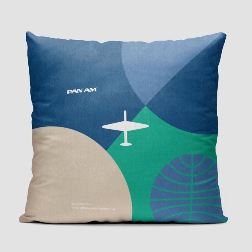 Pan Am Bauhaus Blue Pillow Cover