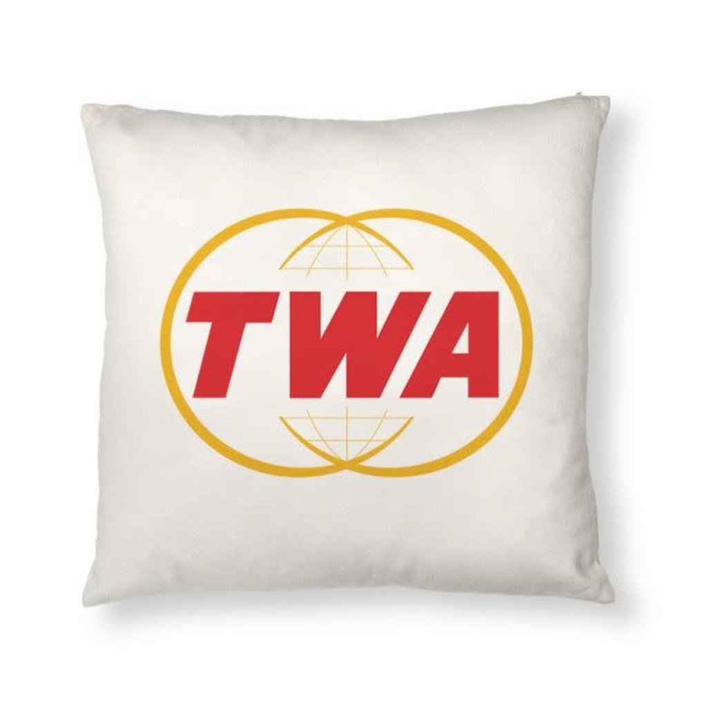 TWA Double Globe Logo Pillow Cover