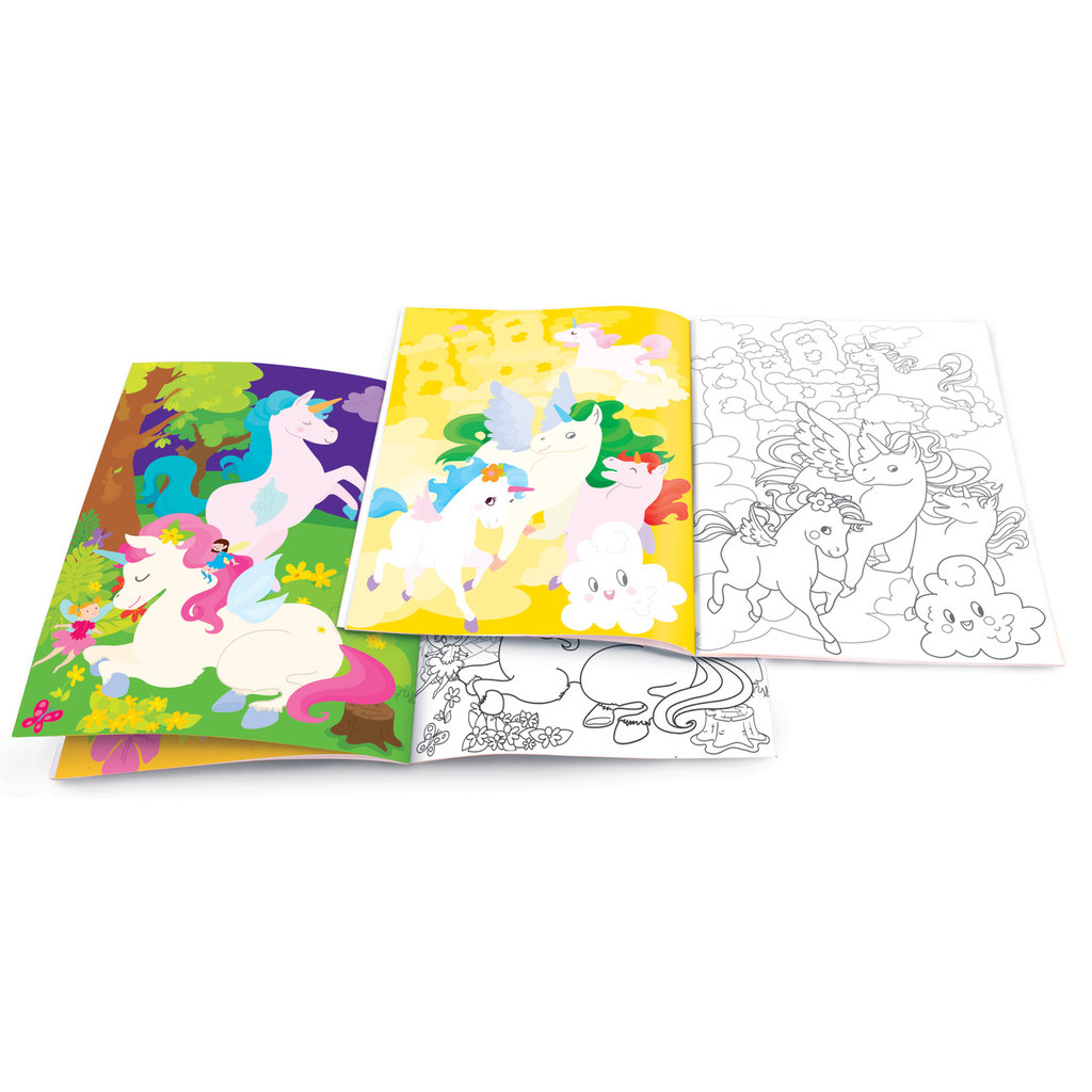 WHTPS- Dry Erase Coloring Book- Unicorn Fantasy
