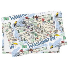 WH1FK- Washington Map Tea Towel