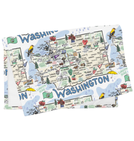 WH1FK- Washington Map Tea Towel