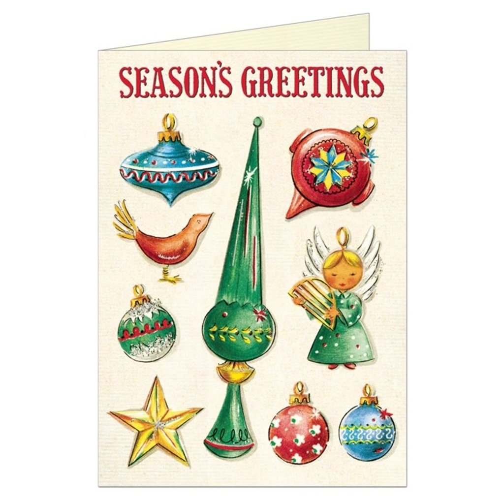 XMAS Christmas Ornaments Greeting Card-DNR