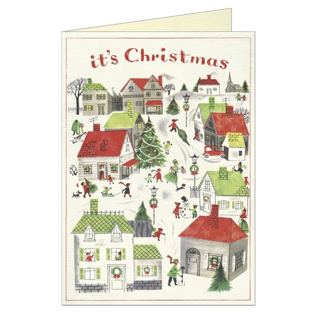 XMAS Christmas Village Greeting Card