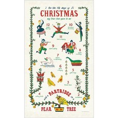 XMAS Twelve Days of Christmas TeaTowel