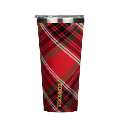 XMAS Corkcicle Tumbler 16oz Holiday Highland Plaid