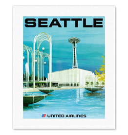United Airlines Seattle Center Greeting Card